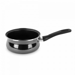 Ковш , 20 см, сталь, стеклоэмаль, черный, серия Authentique Crystal, VITRINOR, Испания, Ковшики для индукционной плиты