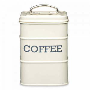 Банка для хранения COFFEE, металл, 17 х 11 см, кремовый, серия Living Nostalgia, KITCHEN CRAFT, Великобритания, Банки для хранения Kitchen Craft
