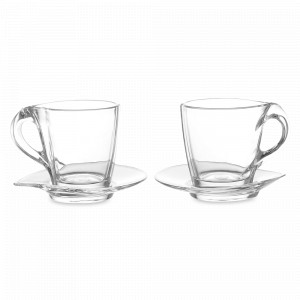 Набор из 2-х чайных пар, 240 мл, хрустальное стекло, серия Happy Trends, RCR, Италия, Скидка -35% на итальянское стекло RCR