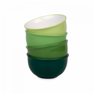 Набор из 4-х салатников «Джунгли», костяной фарфор, зеленый, WAECHTERSBACH, Германия, Наборы тарелок для кухни