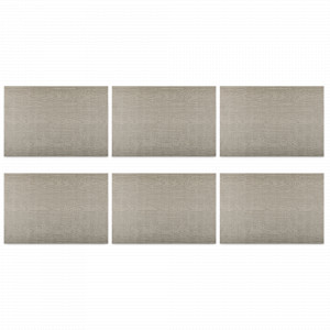Набор из 6-ти подстановочных прямоугольных салфеток, 33 х 48 см, пвх, серый, серия Oak, WO HOME, Германия, Набор плейсматов