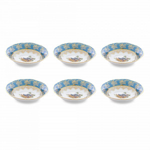 Набор из 6-ти порционных салатников Охота, 15.5 см, фарфор, зеленый, серия Мария-Тереза, REPAST, Чехия, Мария-Тереза REPAST