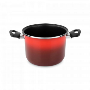 Кастрюля высокая, 20 см, сталь, стеклоэмаль, красный, серия Sfumatto, VITRINOR, Испания, Посуда антипригарная