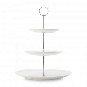 Этажерка трехъярусная, 22 х 22 х 28  фарфор, белый, серия Даймонд, MAXWELL WILLIAMS, Австралия, Этажерки и вазы для фруктов