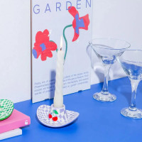 Подсвечник на одну свечу Cowboy Hat, 4 см, керамика, лиловый, серия Rodeo, DOIY, Испания_00819740050782702486.jpg