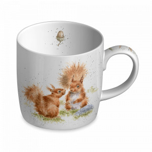 Кружка «Белочки подружки», 310 мл, костяной фарфор, белый, декор, серия Wrendale Designs, ROYAL WORCESTER, Великобритания, ROYAL WORCESTER (Великобритания)