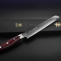 Нож кухонный для хлеба 23 см, Pankiri, дамасская сталь, серия GOU 161, YAXELL, Япония_00796990063541546471.jpg