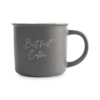 Кружка , 400 мл, керамика, серый, серия Retro, ANNA LAFARG, Китай