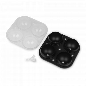 Форма для льда на 4 шара, силикон, черный, серия Bar Craft, HOMEFEEL, Россия, HOME FEEL (Россия)