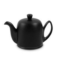 Чайник заварочный с колпаком, 700 мл, фарфор, алюминий, черный, серия Salam, GUY DEGRENNE, Франция