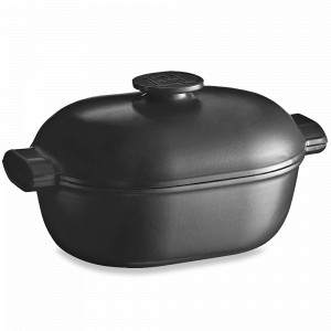 Керамическая кастрюля овальная, 4,5 л, 36 х 23,5 х 19,5 см, графит, серия Delight, EMILE HENRY, Франция, EMILE HENRY (Франция)