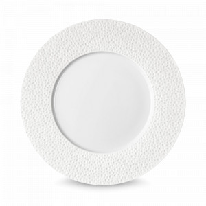 Тарелка подстановочная PERLES DE ROSEE, 32 см, фарфор, белый, рельеф, серия Collection L, GUY DEGRENNE, Франция, Тарелки подстановочные