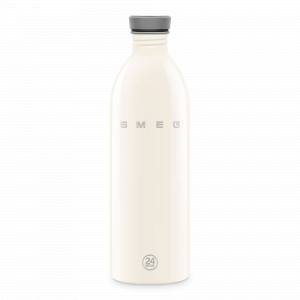 Бутылка для воды, нержавеющая сталь 18/8, 1000 мл, кремовый, серия 24Bottles, SMEG, Италия, Коллекция в кремовом SMEG
