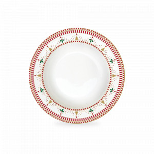 Тарелка суповая, 21,5 см, фарфор, серия Щелкунчик, EASY LIFE (R2S), Италия, Фарфоровые тарелки для супа