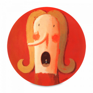 Тарелка декоративная круглая Frederique Bertrand, 28 см, фарфор, декор, серия Ilustradores Internacionais, VISTA ALEGRE, Португалия, Тарелки декоративные премиум