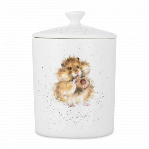 Банка для хранения «Хомячок», 18 х 13 см, костяной фарфор, белый, декор, серия Wrendale Designs, ROYAL WORCESTER, Великобритания, ROYAL WORCESTER (Великобритания)