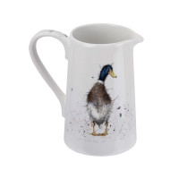 Кувшин «Утка Забавная фауна», объем: 600 мл, материал: костяной фарфор, цвет: белый, декор, серия Wrendale Designs, ROYAL WORCESTER, Великобритания_00801610047242437547.jpg