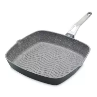 Сковорода-гриль, 28 х 28 см, литой алюминий, серый, серия MasterClass, KITCHEN CRAFT, Великобритания, 