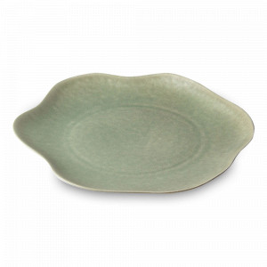 Тарелка обеденная Turquoise, 28 см, каменная керамика, фисташковый, серия Shell, ROOMERS TABLEWARE, Нидерланды, Тарелки керамические