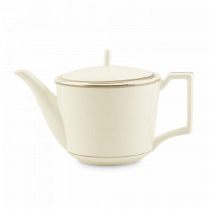 Чайник заварочный, 1.25 мл, фарфор, молочный, золотая отводка, серия Opera, REPAST, Чехия, Opera REPAST