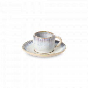 Пара кофейная Ria Blue, 70 мл, керамика, кремовый, синий, серия Brisa, COSTA NOVA, Португалия, Кофейные пары