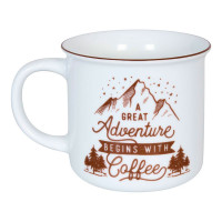 Кружка «Кофе туриста», 400 мл, керамика, белый, KOENITZ, Германия_00809240059485241940.jpg