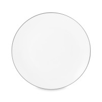 Тарелка обеденная, 27.5 см, фарфор, белый с серебристым кантом, серия White Platinum, MAXWELL WILLIAMS, Австралия