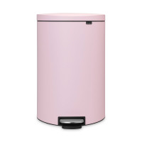 Контейнер для мусора с педалью, объем: 40 л, материал: нержавеющая сталь, цвет: розовый, серия FlatBack, BRABANTIA, Бельгия