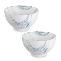Набор салатников, 2 предмета, 11.5 см, фарфор, цвет: мрамор, серия Marble, LIBERTY JONES, Россия
