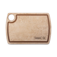 Доска разделочная композитная с желобом, 22х15см. порфир кремовый, серия Fashion, ComposeEat, Россия