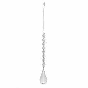 Украшение елочное - подвес Бусы с каплей, 12 см, стекло, прозрачный, серия Event, ANNA LAFARG, Китай, Новогодний Декор ANNA LAFARG