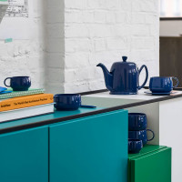 Чайник заварочный с колпаком, 900 мл, на 6 чашек, фарфор, нержавеющая сталь, синий, серия Salam, GUY DEGRENNE, Франция_00809440039232238373.jpg