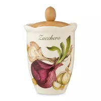 Банка для хранения сыпучих продуктов, 750 мл, керамика, дерево, декор, серия Mercato della Terra, NUOVA CER, Италия, 