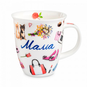 Кружка «Мама Невис», объем: 480 мл, материал: костяной фарфор, декор, серия Nevis, DUNOON, Великобритания, Английский фарфор