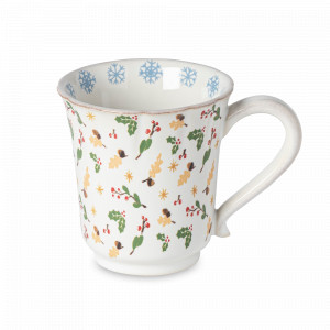 Кружка White, 320 мл, керамика, белый, декор, серия The Nutcracker, COSTA NOVA, Португалия, Кружки подарочные