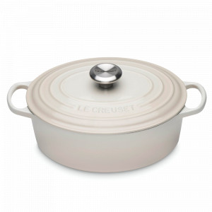 Утятница с крышкой, длина: 31 см, чугун, цвет: меренга, серия Meringue, LE CREUSET, Франция, Утятницы и гусятницы