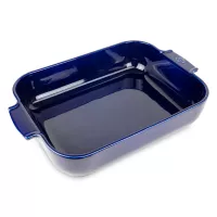 Форма для запекания прямоугольная, 40 х 25.7 см, 5.2 л, керамика, синий, серия Blue, PEUGEOT CERAMIC, Франция, 
