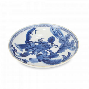 Блюдо глубокое BLUE/WHITE, 40 см, фарфор, белый, синий, ROOMERS FURNITURE, Нидерланды, Блюда из фарфора