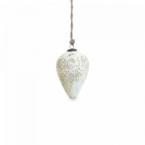 Украшение новогоднее подвес, 15 см, стекло, белый, ROOMERS FURNITURE, Нидерланды, ROOMERS FURNITURE (Нидерланды)