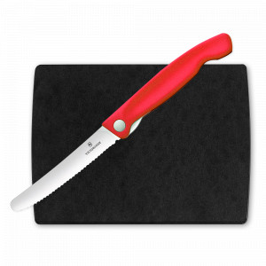 Набор из кухонного складного ножа для овощей и разделочной доски Swiss Classic, VICTORINOX, Швейцария, Кухонные ножи швейцарские