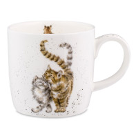 Кружка «Забавная фауна Коты», 310 мл, костяной фарфор, декор, серия Wrendale Designs, ROYAL WORCESTER, Великобритания
