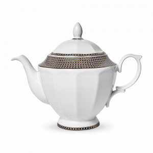 Чайник заварочный, 1.1 л, фарфор, белый, золотой, серия Soren Gold, WALLENDORFER, Германия, Чайники заварочные