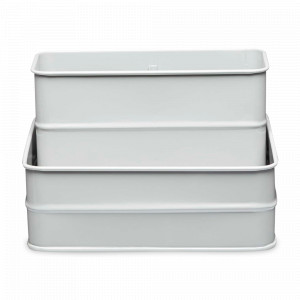 Органайзер для кухонных принадлежностей, 2 предмета, нержавеющая сталь, белый, серия Living Nostalgia, KITCHEN CRAFT, Великобритания, Kitchen Craft Living Nostalgia