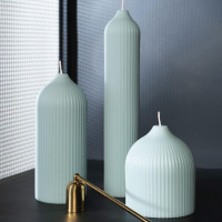 Свеча декоративная, 25.5 см, голубой, серия Edge, TKANO, Россия_00810420041584934583.jpg