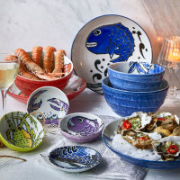 Салатник Crab, 19 см, 1.2 л, фарфор, белый, красный, серия Seafood, TOKYO DESIGN, Нидерланды_00818400050254394281.jpg
