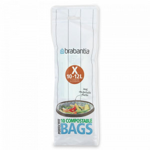 Пакет для мусора биоразлагаемый  X, 10 штук, 10-12 л, полиэтилен, BRABANTIA, Бельгия, Пакеты для мусора BRABANTIA