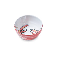 Салатник порционный Crab, 16 см, 950 мл, фарфор, белый, красный, серия Seafood, TOKYO DESIGN, Нидерланды
