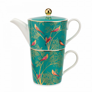 Набор из кружки и чайника «Эгоист Челси», 350 мл, фарфор, бирюзовый, серия Sara Miller, PORTMEIRION, Великобритания, PORTMEIRION (Великобритания)