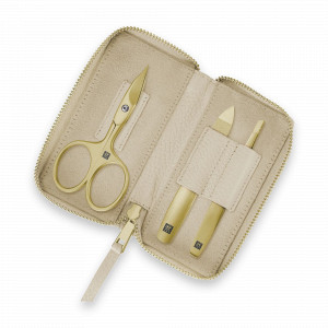 Набор маникюрный в кожаном футляре, 3 предмета, золотистый, кремовый, серия Beauty Premium, ZWILLING J.A. HENCKELS, Германия, ZWILLING (Германия)