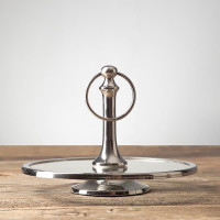 Блюдо круглое для десертов Chrom/Clear, 26 см, стекло, металл, ROOMERS TABLEWARE, Нидерланды_00816740062424406410.jpg